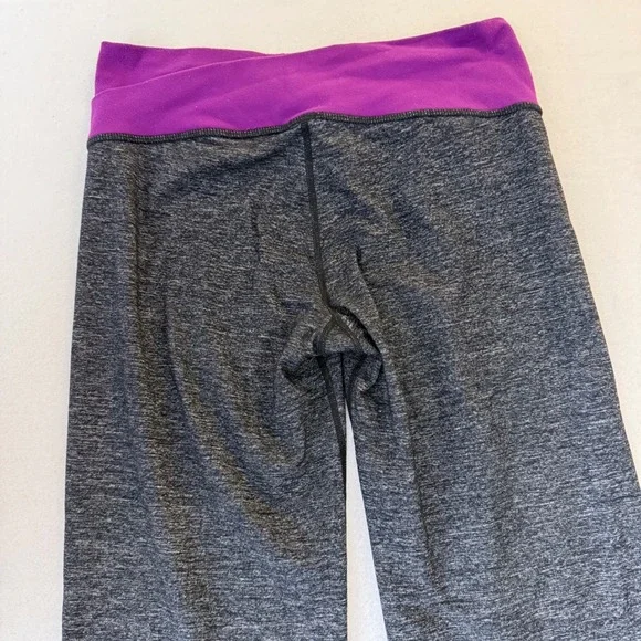 Lululemon Groove Pant Flare Yoga Grey Space Dye Purple Crossover Waist Size 6 - Picture 8 of 11
